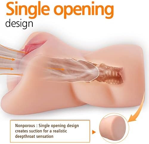 Pocket Pussy Realistic Male Masturbator Toy With Fat Lips Vagina And Tight Anus Sex, Lifelike Pocket Mens Stroker Sexual Adult Sex Toys For Masturbation - Image 3