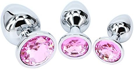 Eastern Delights 3 Pcs Steel Attractive Butt Plug Anal Bdsm Jewelry, 3 Size Same Color