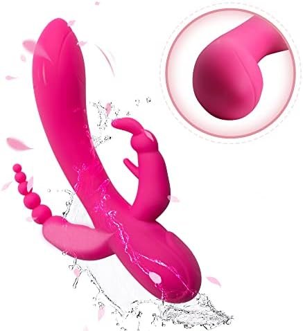 G-Spot Rabbit Anal Dildo Vibrator Adult Sex Toys With 7 Vibrating Modes For Women - Adorime Silicone Waterproof Rechargeable Clitoris Vagina Stimulator Massager Sex Things For Solo Or Couples - Image 3