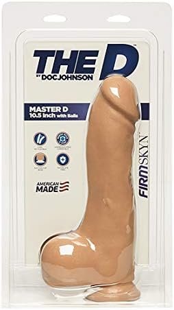Doc Johnson The D - Master D - 10.5 Inch With Balls - Firmskyn - 10.5" Long And 3" Wide - Strong Suction Cup Base - O-Ring Harness Compatible Dildo - Vanilla - Image 2