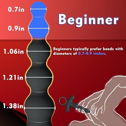 Hoesdik Vibrating Anal Beads Sex Toys For Men Women With Pull Ring, Dual Motors Graduated Size Anal Butt Plug For Anus Prostate G Spot Pleasure, 9 Vibrations Flexible Silicone Anal Vibrator Trainer - Image 2