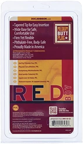 Doc Johnson Red Boy - Medium Butt Plug - 5.5 In. Long And 1.6 In. Wide - Prostate Stimulating Anal Toy - For Beginner And Intermediate Anal Players - Image 3