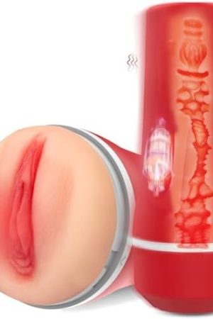 Male Masturbator Cup Automatic Vibrator,10 Vibrating Modes Portable Lifelike Pocket Pussy Stroker With Vagina Textured Adult Sex Toys Penis Enlarger Flesh Light Tpe Masturbation Sleeve For Men