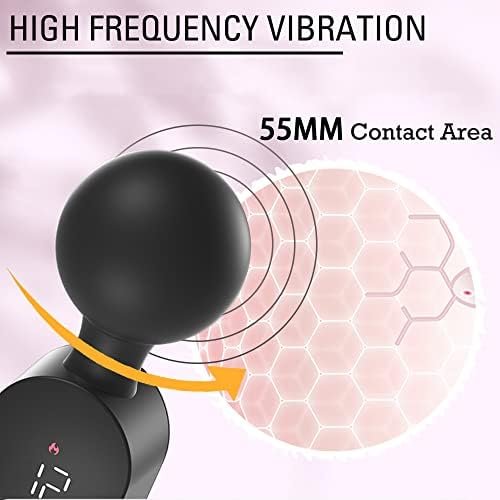 Heatable Handheld Vibrator - Powerful Personal Wand Massager - 42°C(107.6°F) Constant Temperature - Magnetic Suction Charging - 6 Patterns & 12 Speeds Digital Display - Image 3