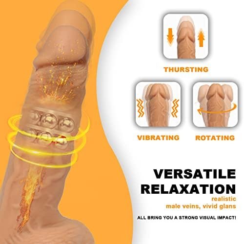 Realistic Thrusting Dildo With G-Spot Rotating Beads,Vibrating,Heating&Wireless Remote Control,3 Rotating &Speeds 10 Vibrtion Modes,8.6 Inch Upgrade Vibrating Dildos Anal Sex Toy For Women And Couple - Image 2
