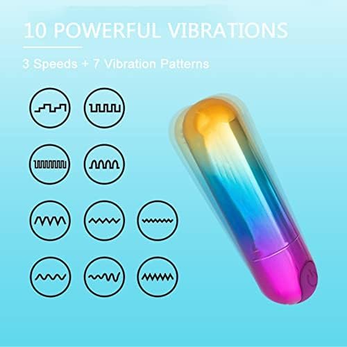 Bullet Vagina Stimulator Vibration Massager,Mini Usb Rechargeable Clitoris Vagina Massager With 10 Patterns Waterproof G Spot Vibrator Adult Sex Toys For Women Couple - Image 2