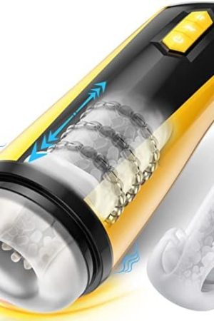 Automatic Male Masturbator - Upgraded 7 Thrusting & 7 Vibration Sex Toy With 3D Realistic Textured, Hands Free Male Stroker Mens Ipx7 Waterproof Adult Sex Toys & Games
