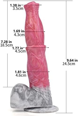 Big Realistic Animal Dildo 9.64'', Ejaculating Horse Dildo, Silicone Squirting Dildo With Suction Cup, Flexible Dildo Anal Plug, Adult Sex Toys (Red) - Image 2