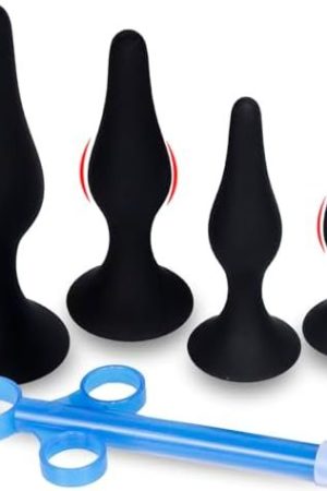 5 Pcs Anal Butt Plug Sex Toys - Small Large Butt Plug Set Anal Training Kit With A Free Lube Shooter For Men Women Gay Beginners, Anal Trainer Silicone Adult Sex Toys & Games, Male Female Toys