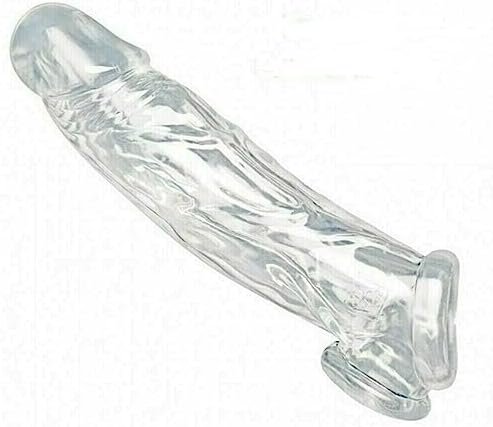Erun Silicone Reusable Penis Rings Sleeve Enlarger Extender Extra 5.5Cm Reusable Male Sex Toys Cock Sleeve Enhancer Sex Toys For Men Adult