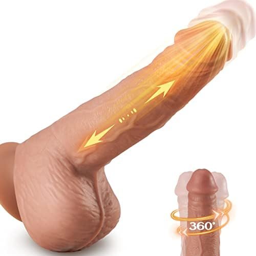 Rotating Realistic Dildos For G-Spot Stimulation, Thrusting Dildo Vibrator With 7 Thrusting & Rotating Modes Adult Sex Toy, 3 In 1 G-Spot Dildo Sex Toys For Anal Stimulation Women Couple Pleasure.