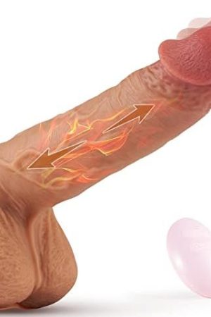 Thrusting Dildo Vibrator With 6 Powerful Thrusting Speeds&10 Vibrations & Heating G-Spot Dildo Sex Toy, Lubisey Silicone Realistic Vibrating Dildos For Women Adult Sex Toys & Games 7.8''