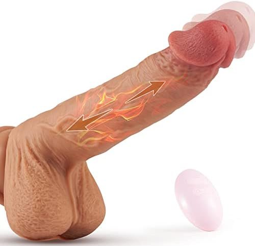Thrusting Dildo Vibrator With 6 Powerful Thrusting Speeds&10 Vibrations & Heating G-Spot Dildo Sex Toy, Lubisey Silicone Realistic Vibrating Dildos For Women Adult Sex Toys & Games 7.8''