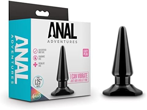 Blush Anal Adventures Easy Plug - 4 Inch Length And 1.25 Inch Width - Tapered Tip For Easy Insertion & Perfect For Beginners - Base Anchors Buttplug Safely Outside The Body - Sex Toy For Adults