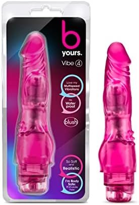8" Soft Realistic Clitoral Nubs Vibrating Dildo - Powerful Multi Speed Vibrator - Sex Toy For Women - Sex Toy For Adults (Pink)