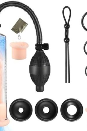 Penis Enlargement Ball Pump Manual Vacuum For Male Ed Strengthen Enlarger Booster Extender Cock Enlarger Man Aid Bigger Growth With Vagina Sleeve, Penis Rings Include