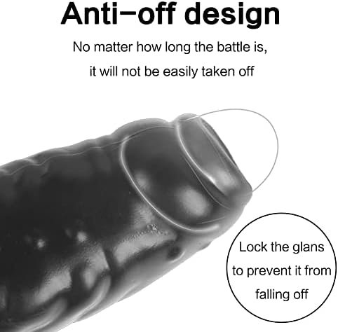 Soft Silicone Penis Extended Sleeve Shaft, Delay Ejaculation Ring Erection Erotic For Couples (A) - Image 3