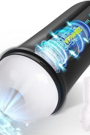 Zemalia Automatic Sucking Male Masturbator - 5 Vibration & 5 Suction Men Sex Toys Hands Free Blowjob Machine With 3D Realistic Textured, Pocket Pussy Male Vibrating Stroker For Adult Men’S Pleasure