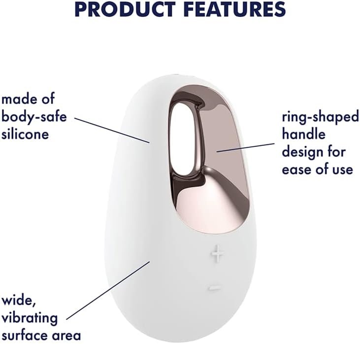 Satisfyer White Temptation Lay-On Vibrator - Powerful Vibrating Clitoral Stimulator, Personal Massager For Stimulation Of Clitoris And Erogenous Zones - Soft Silicone, Waterproof, Rechargeable - Image 2
