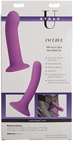 Strap U Incurve Silicone G-Spot Duo Dildo Set - Image 3