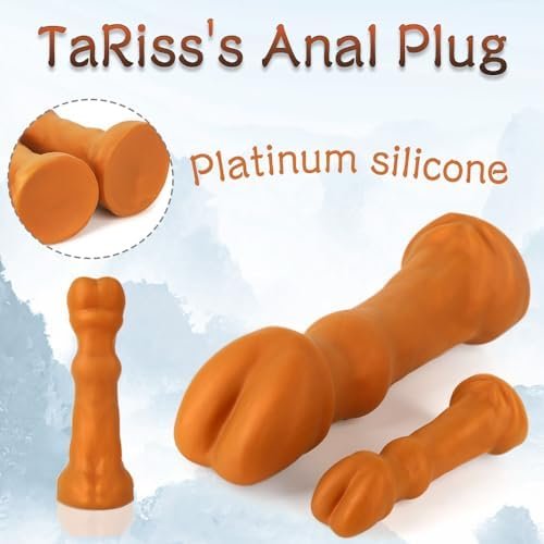 Tariss'S Silicone Anal Plug Soft Anal Dildo With Suction Cup Base Sex Toy For Men Women Couple Gold Xxl 14.76 Inch - Image 2