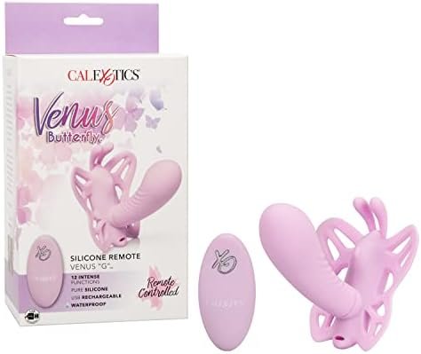 Calexotics Venus Butterfly Silicone Remote Venus G – Hands Free Strap On Personal Massager Probe With Controller – Waterproof Adult Vibrator Sex Toy For Couples - Pink