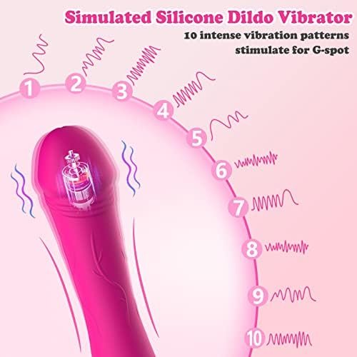 Realistic Dildo Vibrator For Women With 10 Powerful Vibration Modes,7 Inch G-Spot Vibrator Silicone Dildos For Clitoral Vagina G Spot And Anal Stimulation,Adult Sex Toys For Women And Couples - Image 3