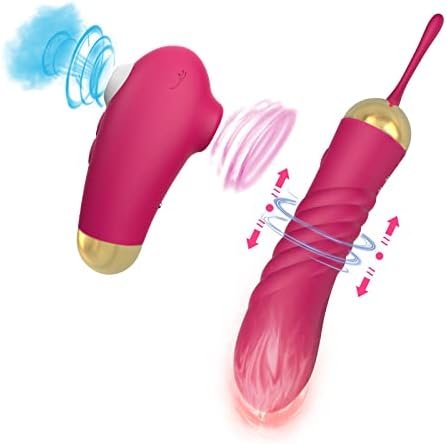 Clitoral Sucking Vibrator For Clit G Spot Stimulation, Adult Sex Toys For Women And Couple, Remote Control Dual Stimulator For Double Pleasure With 10 Suction&Licking& Pulsing Patterns