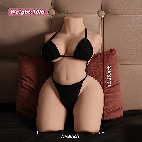 Cahase 10 Lbs Mini Sex Doll Pocket Pussy Scale-Down Size Adult Sex Toy Torso Love Doll For Men, Built-In Skeleton Dual Channel Male Masturbator Sex Stimulation Device For Pocket Vagina -Shibelle - Image 2