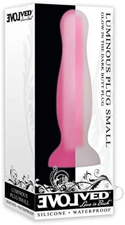 Evolved Love Is Back Luminous Glow-In-The-Dark Butt Plug Small - Pink - Image 2