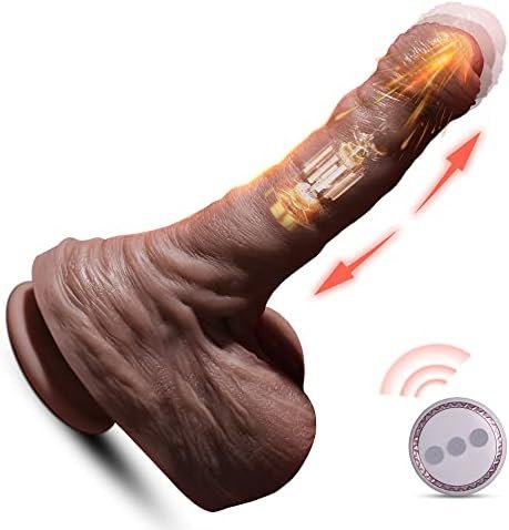 Thrusting Dildo Vibrator Sex Toy - 7.9' Realistic Dildos With 5 Thrusting & 7 Vibration,G Spot Anal Vibrator With Big Testicles, Strong Suction Cup Adult Sex Toy Women And Couple