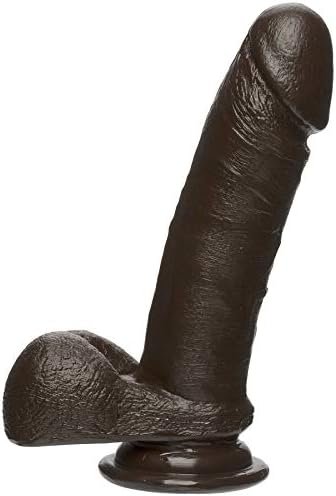 Doc Johnson The D - Perfect D - 8 Inch With Balls - Firmskyn - 8" Long And 2" Wide - Strong Suction Cup Base - O-Ring Harness Compatible Dildo, Caramel