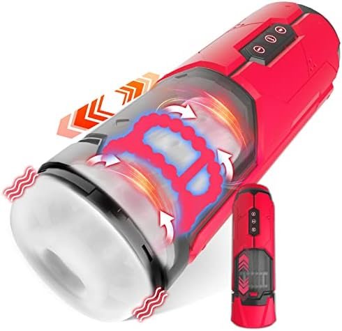Tazew Automatic Male Masturbator With Penis Ring - Male Masturbators Cup With 7 Thrusting & Vibration Modes - Electric Pocket Pussy Male Stroker Toy - Adult Male Sex Toys For Men - Male Masturbators