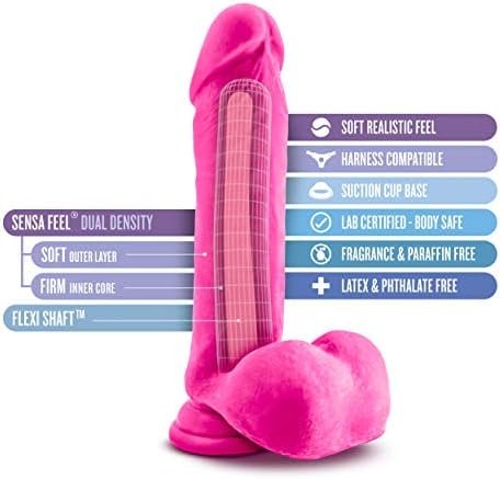 Blush Au Naturel Bold Hero 8 Inch Ultra Soft Realistic Sensa Feel Dual Density Flexishaft Dildo Sex Toy For Women And Men - Pink - Image 2