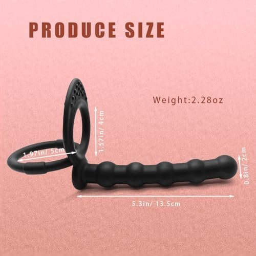 Silicone Anal Plug With Penis Ring,Anal Beads With Cock Ring,Anal Sex Toys,Anal Toys For Men,Women And Beginners,Sex Toy For Vagina,Anal Training For Anal Trainer,Anal Butt For Couples,G Spot Plug Toy - Image 3