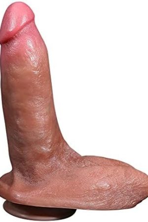 Realistic G-Spot Dildo For Women, Huge Liquid Silicone Lifelike Penis Skin Feels Like Flexible Cock With Strong Suction Cup For Hand-Free Play Vagina G-Spot Anal Simulate (L)