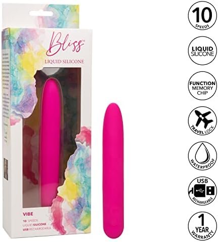 Calexotics Bliss™ Liquid Silicone Vibe – Rechargeable Travel Size Massager Sex Toy For Women - Pink - Image 3