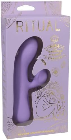 Doc Johnson Ritual - Aura - 10 Function G-Rabbit Vibrator - Silicone And Rechargeable - Discreet, Lilac - Image 2