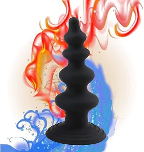 Anal Beads Butt Plug,Soft Screw Design Butt Plug With Graduated Beads G-Spot Stimulator Prostate Massager With Hands Free Suction Cup Adult Sex Toy Butt Plug Dildos For Man Woman Couples (Black) - Image 3