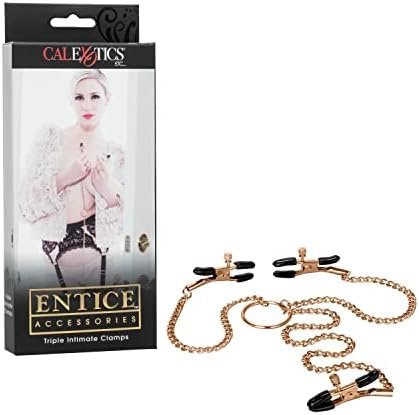 Calexotics Novelties Entice Triple Intimate Clamps, Gold