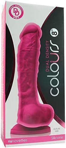 Ns Novelties Colours 8 Inch Dual Density Silicone Dildo (Pink)