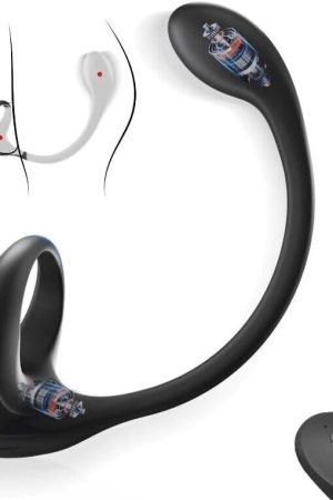 Vibrating Cock Ring Anal Plug Adult Sex Toys For Men,3 In 1 Dual Motor 10 Modes Anal Sex Toys,Remote Control Anal Butt Plug Prostate Massager Penis Ring Vibrator Male Sex Toy,Vibrators For Men Couple