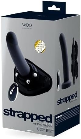Vedo Strapped Rechargeable Vibrating Strap On Dildo And Harness (Deep Purple) - Image 2