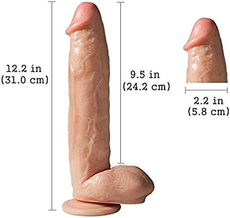 Realistic Dildo, 12 Inch Silicone Huge Penis Handsfree With Strong Suction Cup Flexible Dong Female Masturbator Big Cock For Vaginal G-Spot Anal Masturbation Massage Stick Dildo For Lady - Image 3