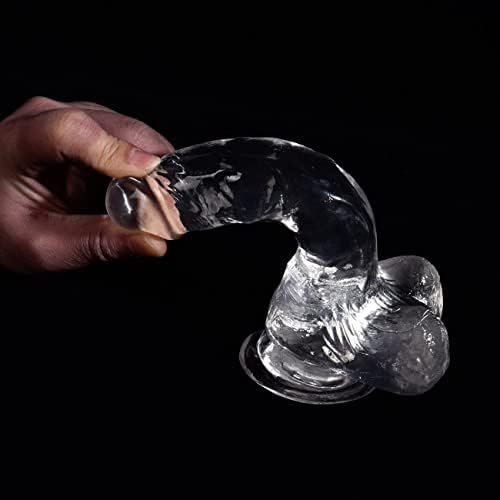 Silicone Realistic Dildo Jelly Strong Suction Cup Lifelike Penis Sex Toy Flexible Women Vaginal G-Spot Hands-Free Play (L, 02-Pink) - Image 2