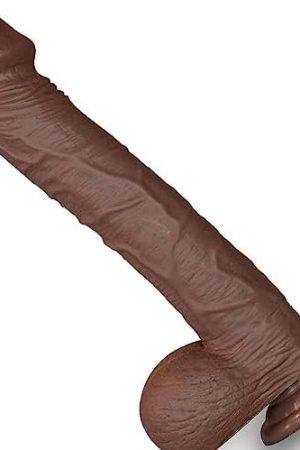 Cahase 13 Inch Huge Dildo Black 2'' Diameter Realistic With Strong Suction Cup, Soft & Sturdy Double-Layer Tpe + Silicone Big Dildos For Adults Pleasure Sex Toys & Game
