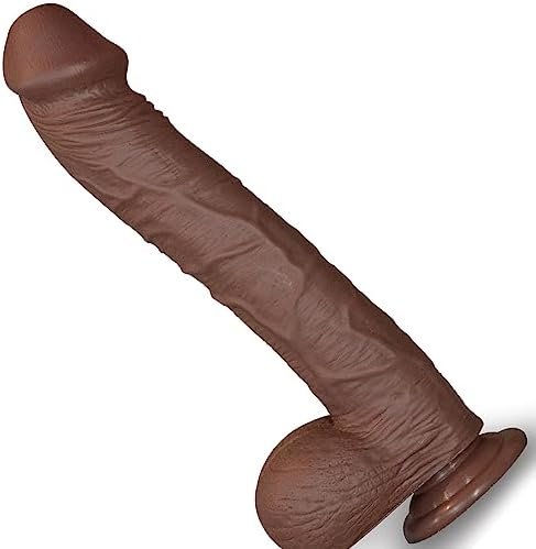Cahase 13 Inch Huge Dildo Black 2'' Diameter Realistic With Strong Suction Cup, Soft & Sturdy Double-Layer Tpe + Silicone Big Dildos For Adults Pleasure Sex Toys & Game