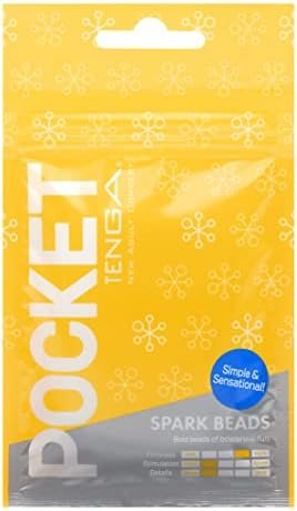 Tenga Pot-006 Spark Beads Pocket Tenga Portable Male Masturbator,Yellow