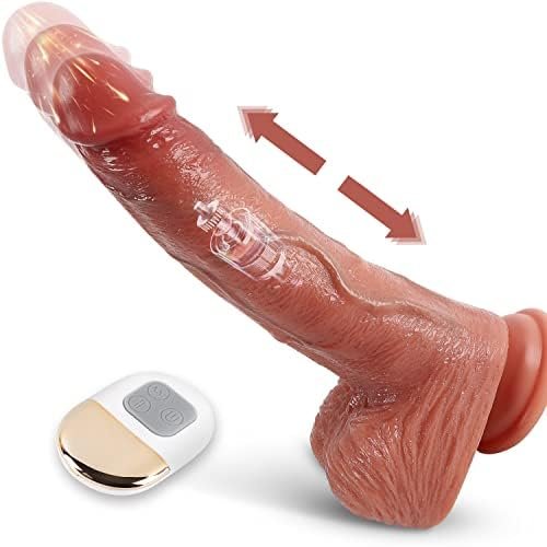 Realistic Dildo Vibrator For Women, 9.8" Vibrating Dildo For G Spot Dildo With 3 Thrusting & 5 Vibration Sex Toy For Women And Man Adult Sex Toys For Couple