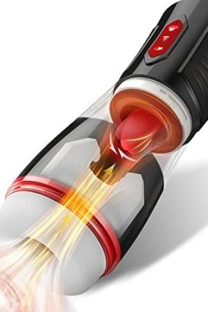 Automatic Tongue Licking Male Masturbators, Sucking Cup With 7 Licking & 4 Suction Modes For Male Sex Toys, Penis Pump Visible Blowjob Stroker Toy For Mens Masturbation